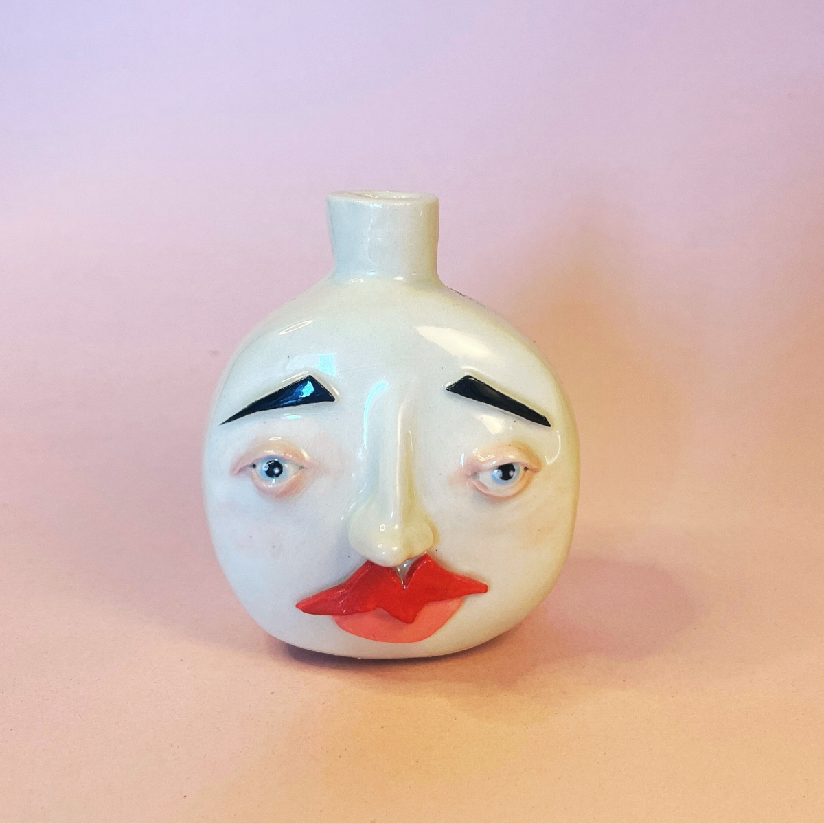 Small Moon Face Vase