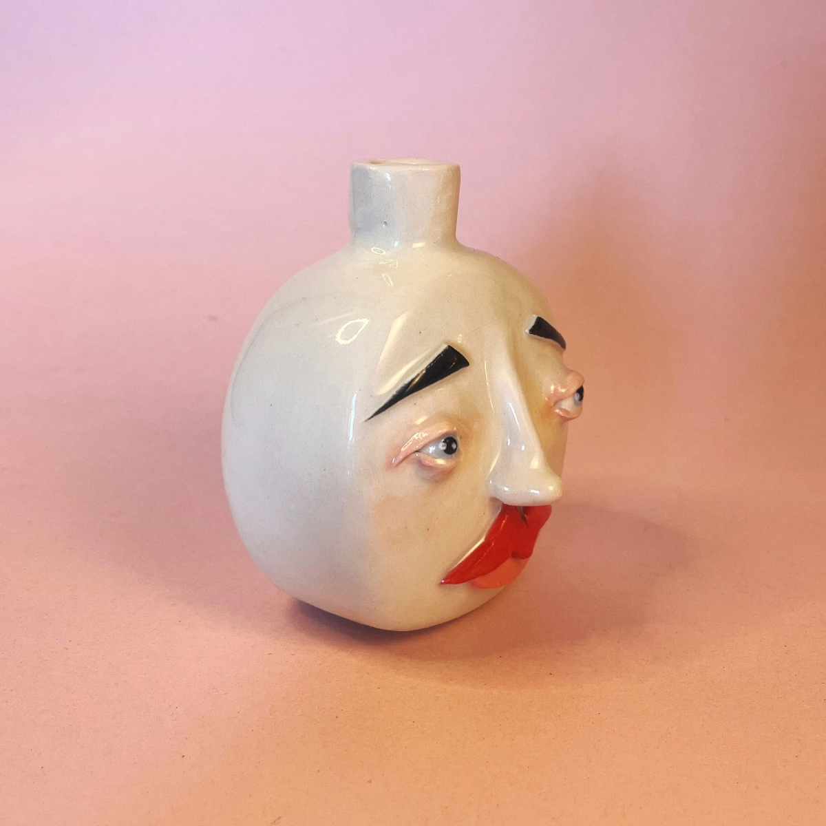 Small Moon Face Vase