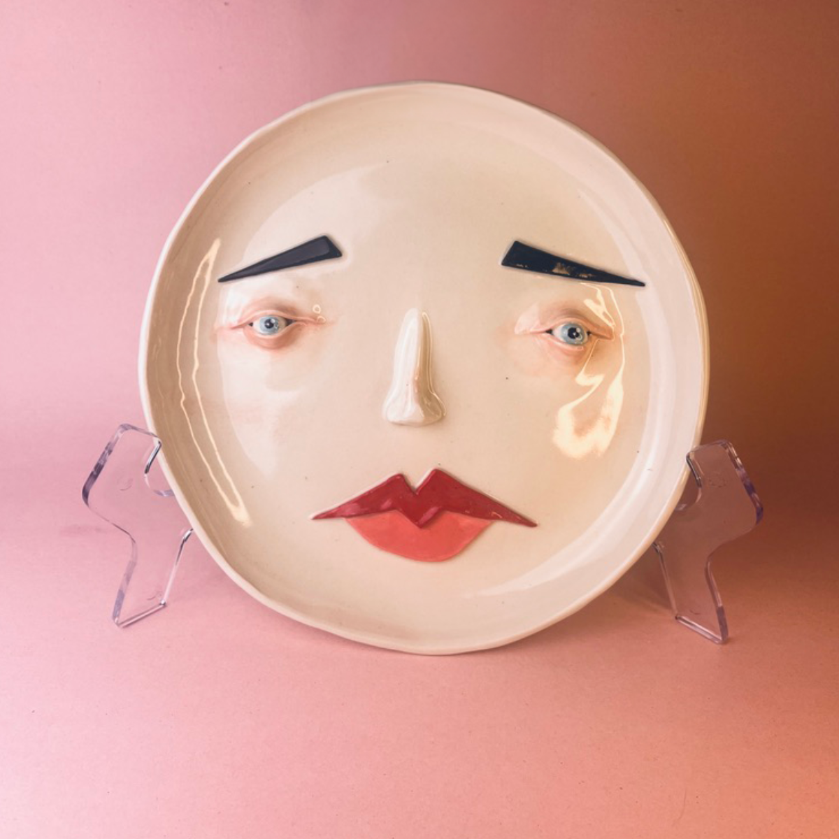 Moon Face Commemorative Plate