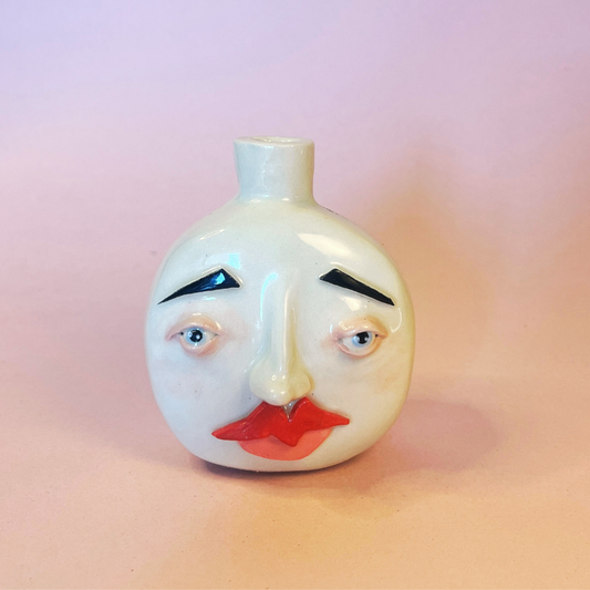 Small Moon Face Vase